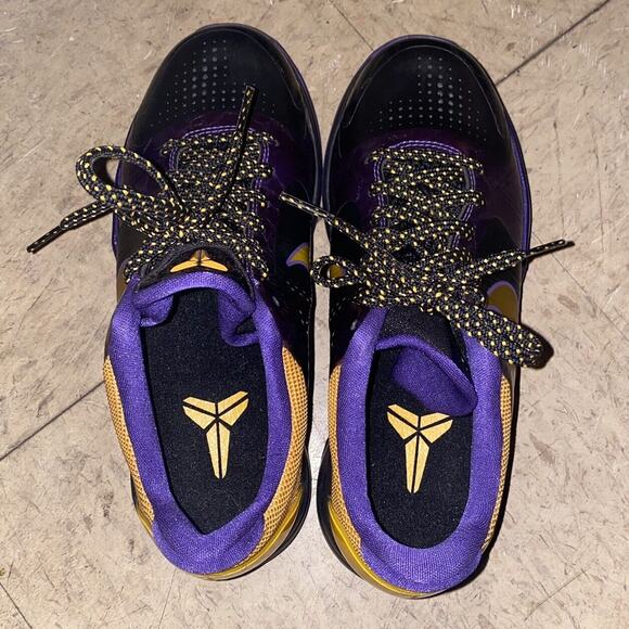 Nike Zoom Kobe 5 Protro Sneaker GS Size 5Y‎ Black LAKERS Basketball 386647-071 - Picture 4 of 12